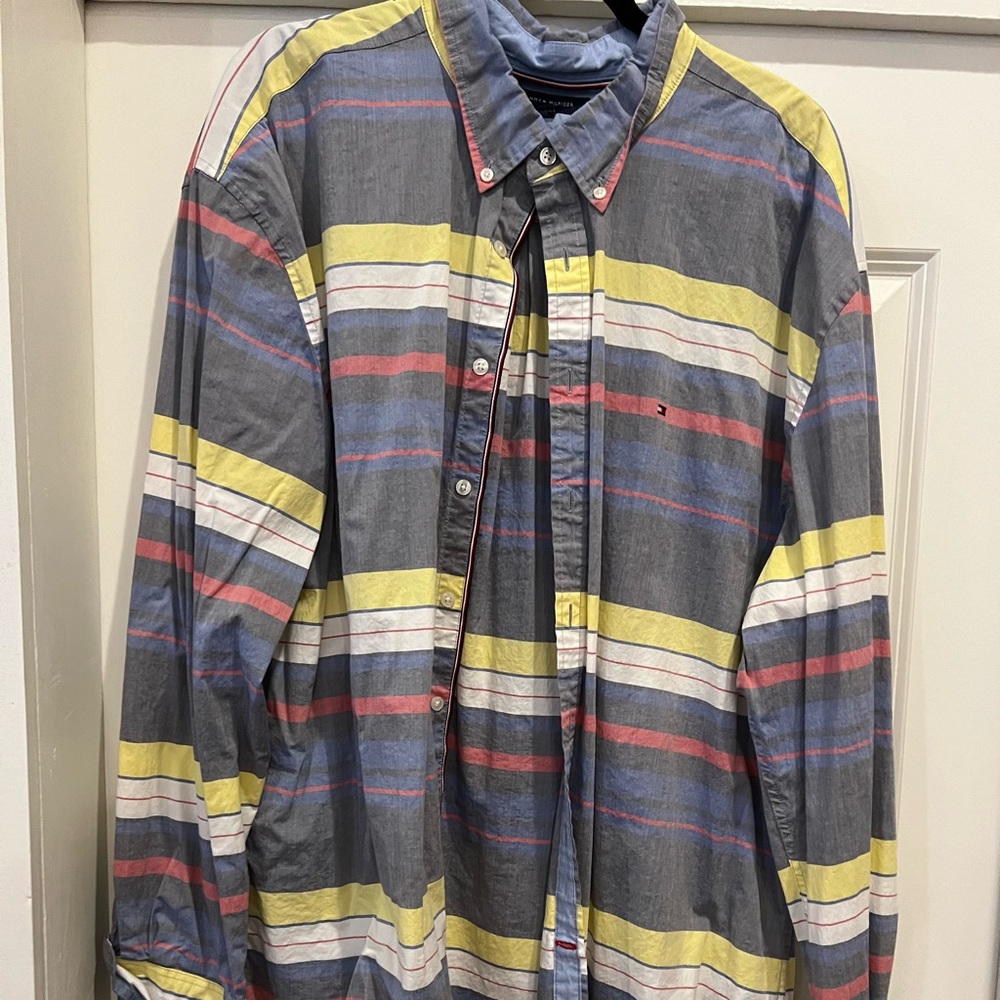 Mens XXXL Tommy Hilfiger Long-Sleeve Buttoned Shirt